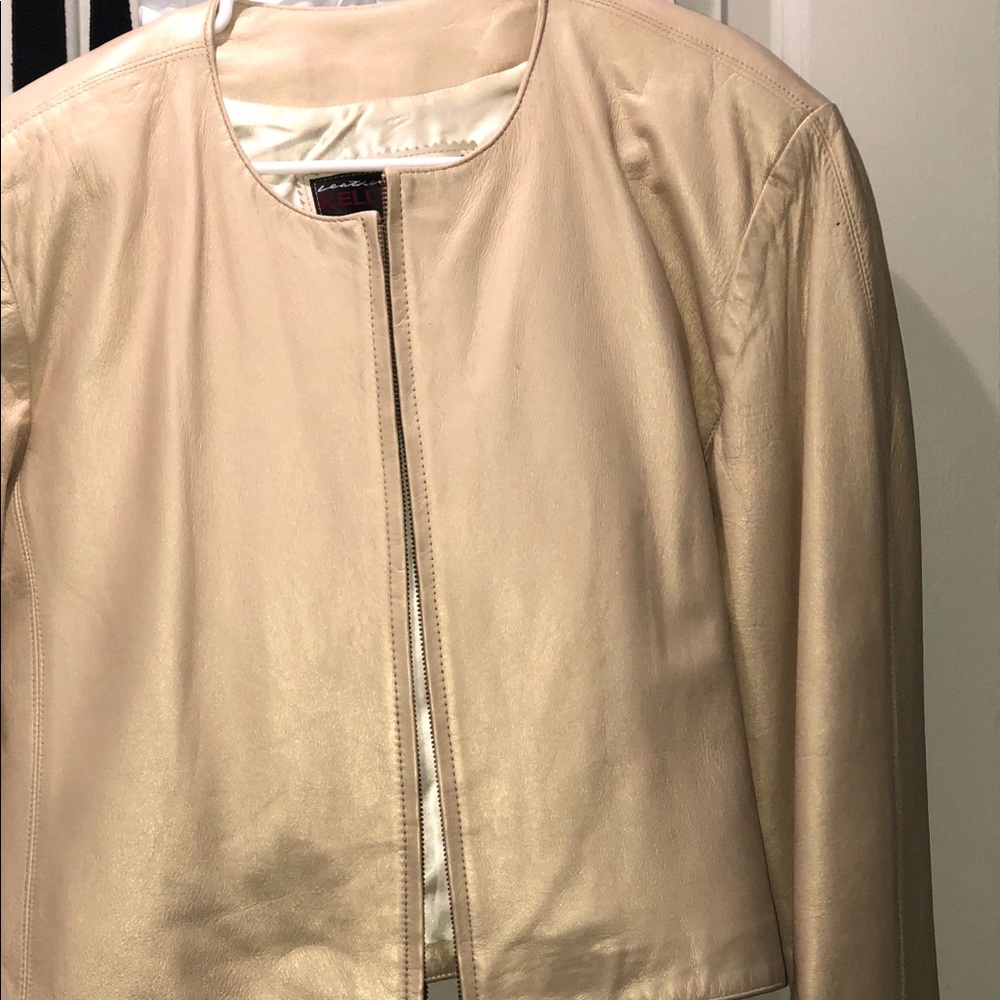 REDUCED!!!!!! Metalic gold leather jacket